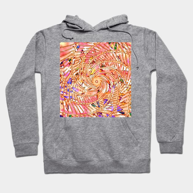 Just peachy print Hoodie by BJG Abstract Arts 